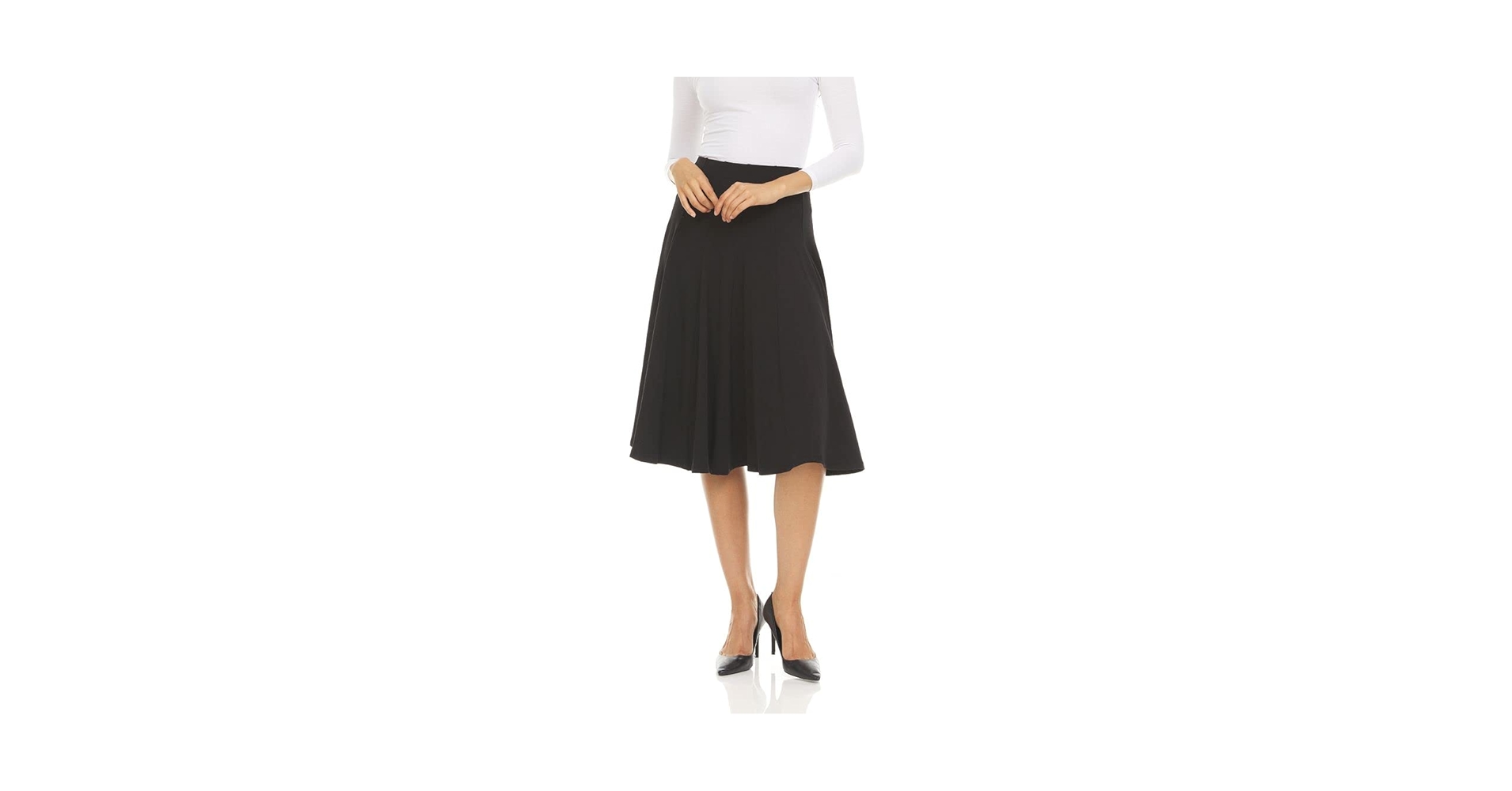 KIKI RIKI Panel Midi Skirt with Elastic Waist for Womens